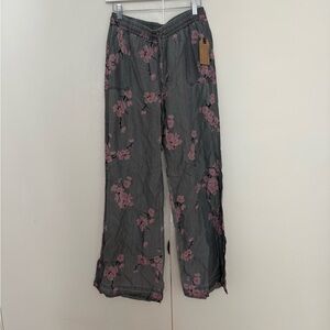 Floral Gray Pants